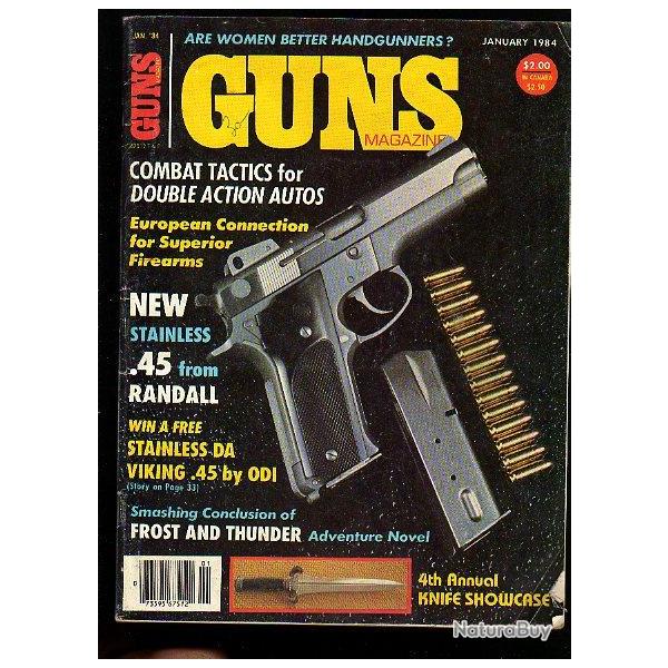 revue am�ricaine en anglais guns janvier 1984. 45 viking , taylor mk1 ,
