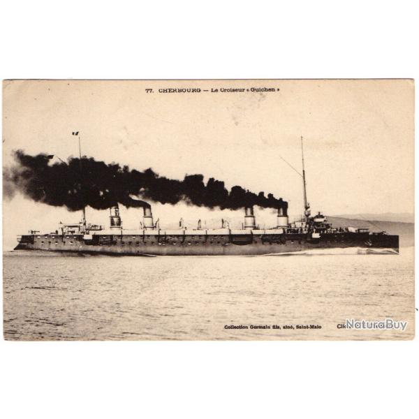 CPA  MARINE MILITAIRE FRAN�AISE - CHERBOURG - Le Croiseur &quot; Guichen &quot; N�1138