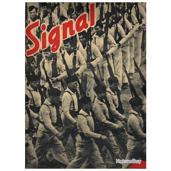 signalement n�4 de 1944 . page double canon sous bunker couleur revue d'information en fran�ais