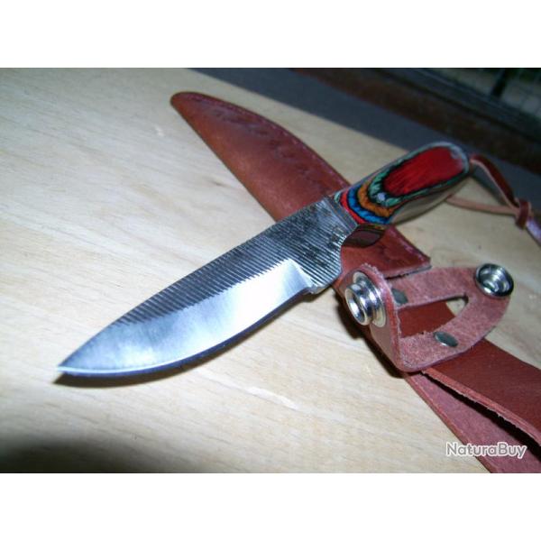 COUTEAU DE FORGE CHASSE style ANZA - FABRICATION ARTISANALE - SM6