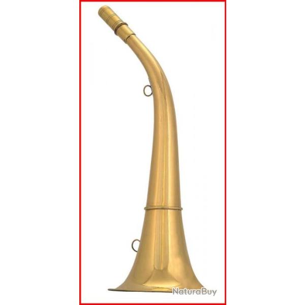 Corne ronde Compigne 40 cm laiton poli 