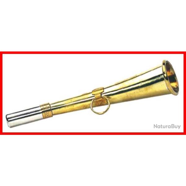 Corne de poche plate 16 cm laiton poli de Elless