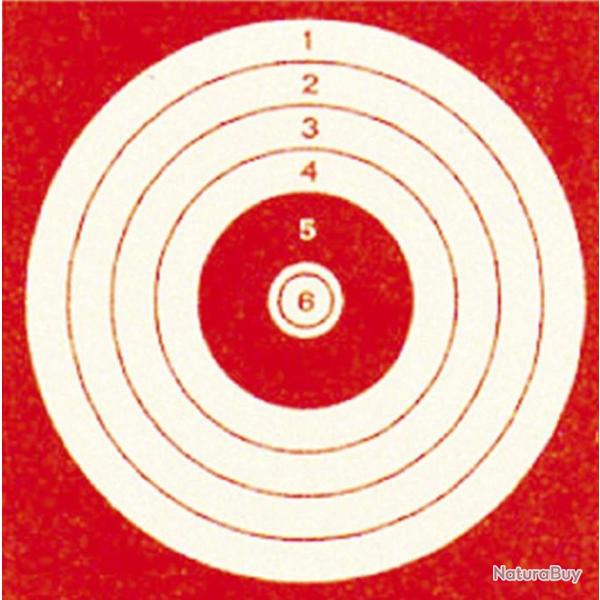 1000 cibles cartonnes rouges 10 x 10 cm