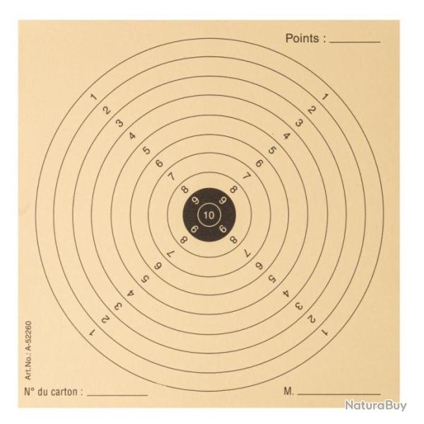 1000 cartons-cibles 16 x 16 cm