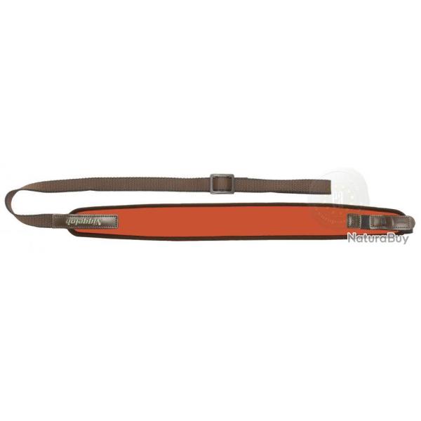 Bretelle droite noprne pour carabine avec attache rapide Orange