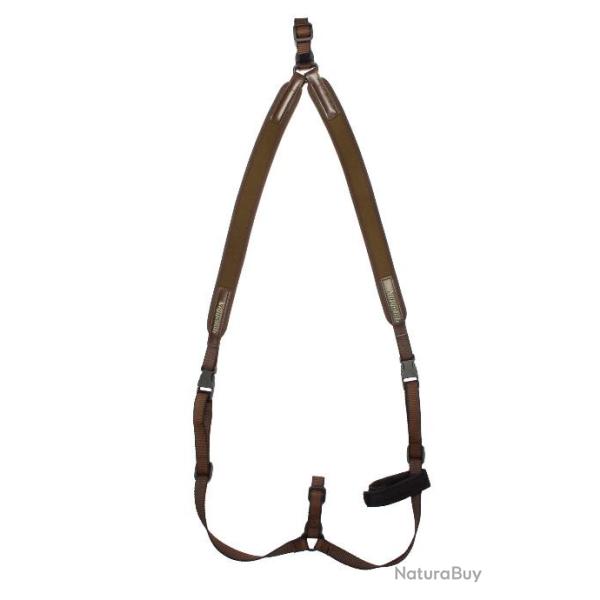 Bretelles en noprne type ''SAC  DOS'' pour carabine - Niggeloh Marron