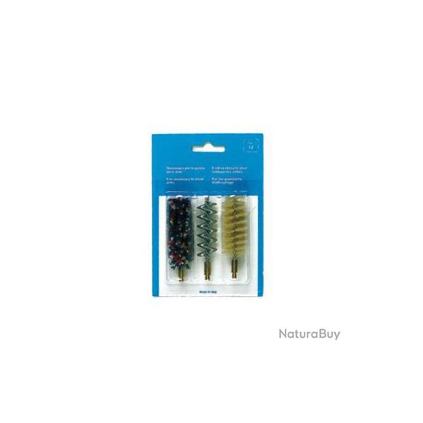 Set de trois brosses spirales pour armes  canon lisse Cal.16