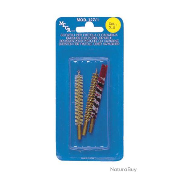Set de trois brosses pour armes  canon ray Cal.5,6 mm / 22