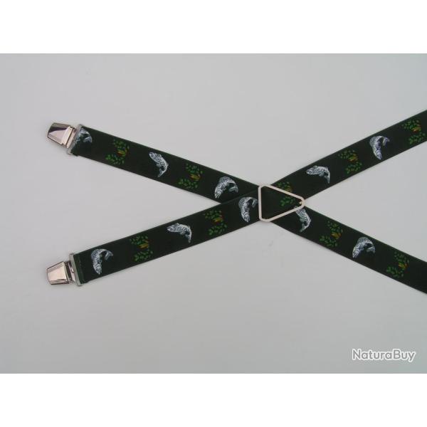 Bretelles  pinces rglables, motifs poissons (8)