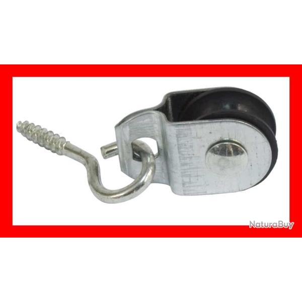 Poulie noir et piton mtallique