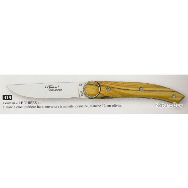 � MOLETTE le THIERS GRATUIT � tes Initiales couteau Olivier 12cm