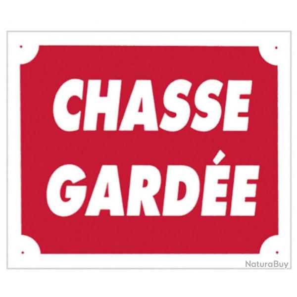 Panneau de signalisation Chasse Garde en Akilux. Dimensions 30 x 25 cm 