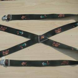 Bretelles &agrave; pinces r&eacute;glables, motifs Sangliers, cerfs, Faisans n&deg;19