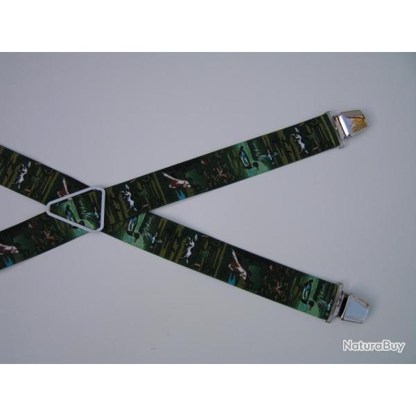 Bretelles � pinces r�glables, motifs tableau de Chasse (07)