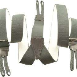 Bretelles r&eacute;glables &agrave; boutons de culotte, grise