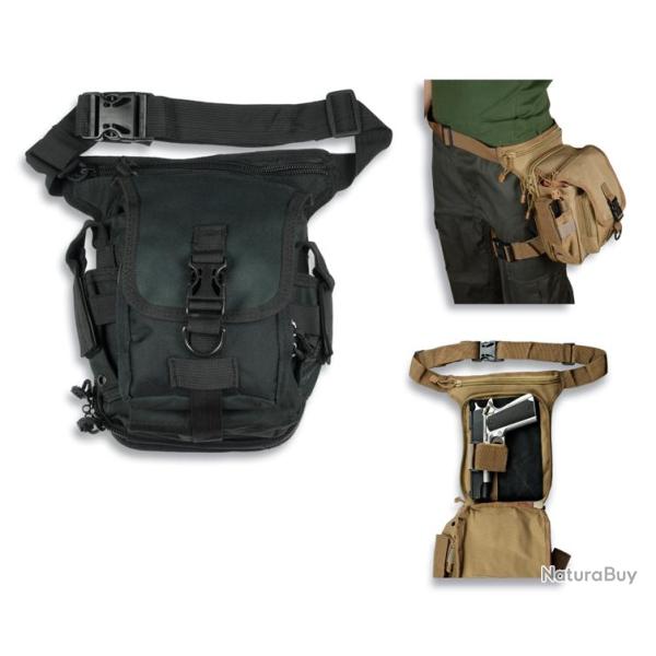 SPECIAL ARMES DE POING : Sac de ceinture tactique BARBARIC FORCE noire R�f 34472