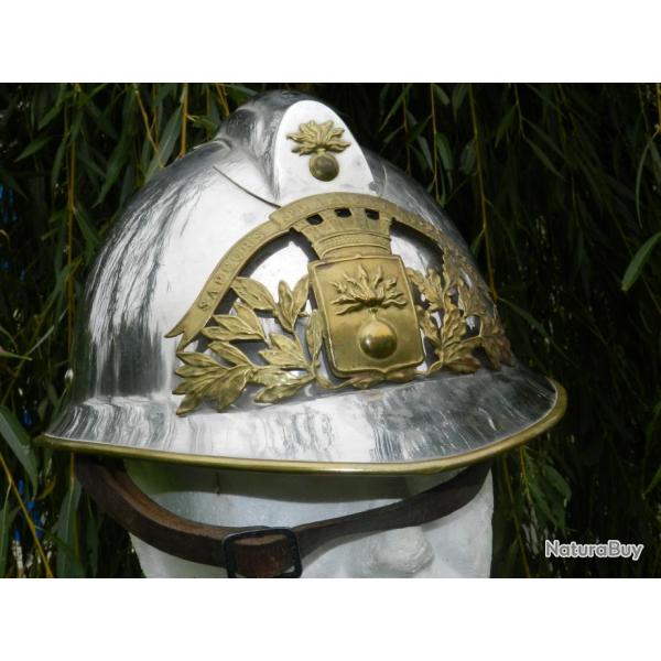 TRES BEAU CASQUE ADRIAN POMPIERS ville de NOISY RUDIGNON