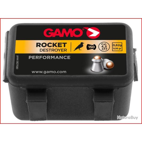 Plombs Rocket t�te acier cal. 4,5 mm