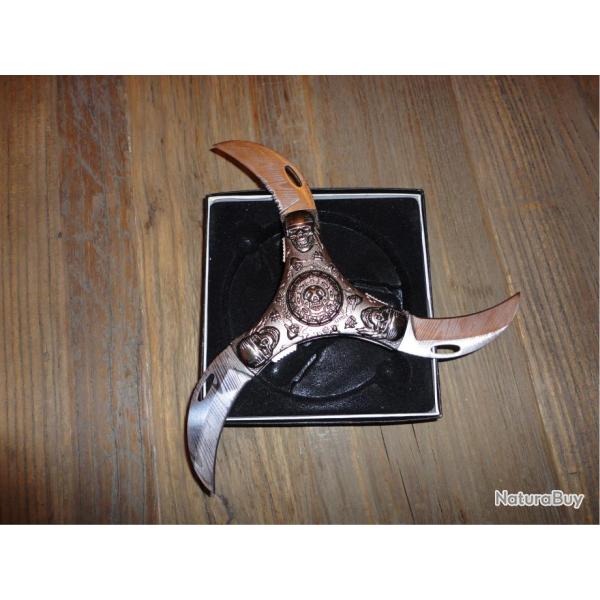 COUTEAU 3 BRANCHE   ETOILE  DE  JET