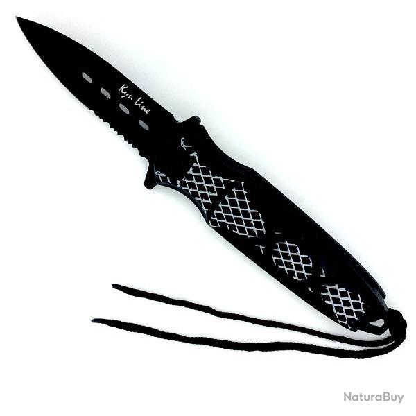 Couteau Pliant manche � lacet  Lame de 08 cm