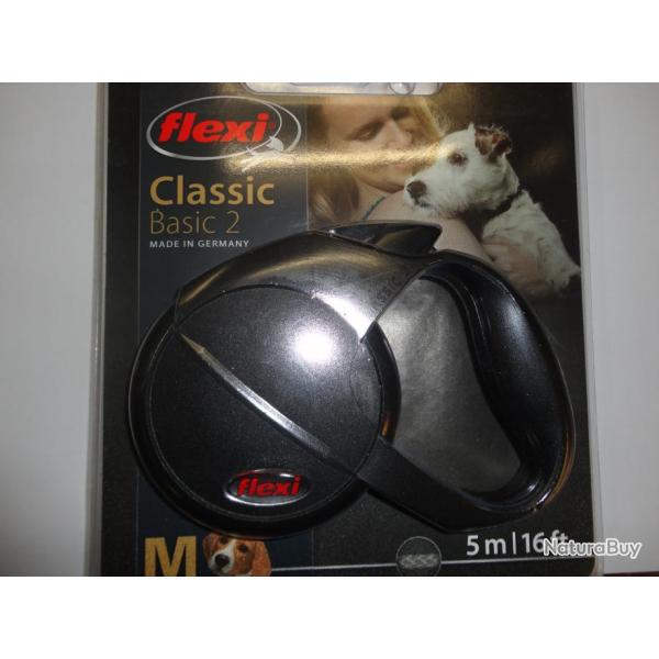 N1126-LAISSE ENROULEUR 5 METRES - NEUF