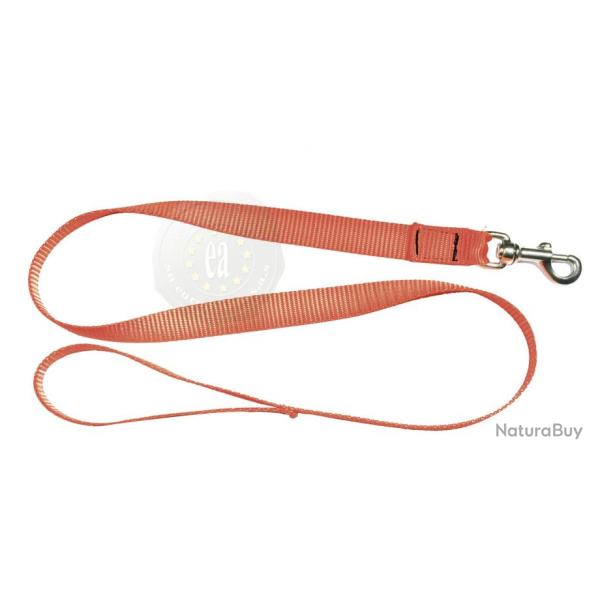 Laisse 1,20 m Country sangle orange fluo pour chien 