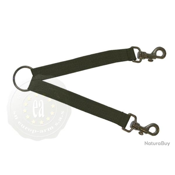 Accouple nylon pour deux chiens