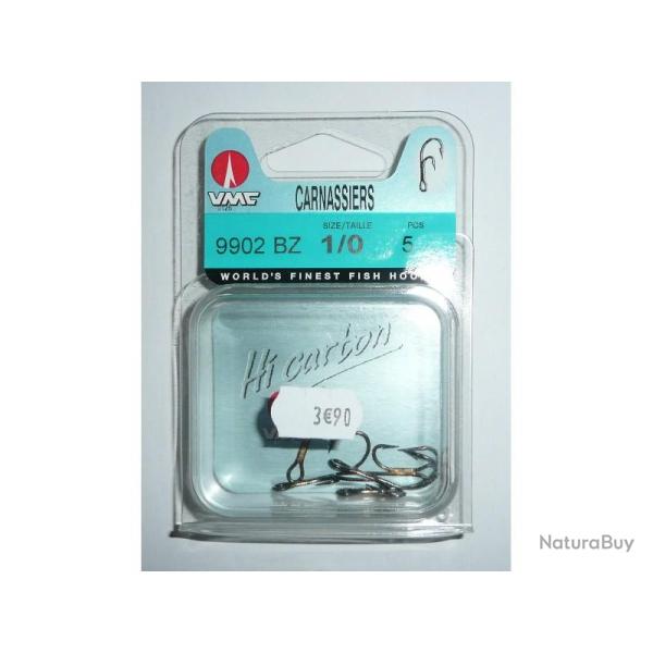 Hame�ons doubles VMC N�1/0 R�f: 9902BZ Hi carbon par 5