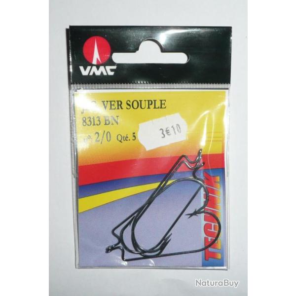 Hame�ons jig ver souple VMC N�2/0 R�f: 8313BN par 5