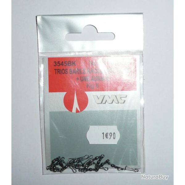 Emerillons N�16 R�f: 3545BK 3 barils raccord�s noirs + une agrafe par 5