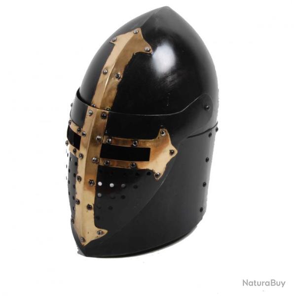 Casque TEMPLIER ( Noir ) en acier avec visi�re mobile