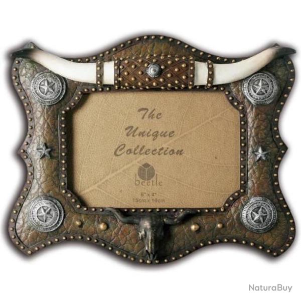 Cadre Photo western Cornes de Bison