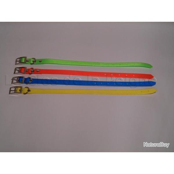 collier fluo NEUTRE tpu us pvc biothane 19 mm