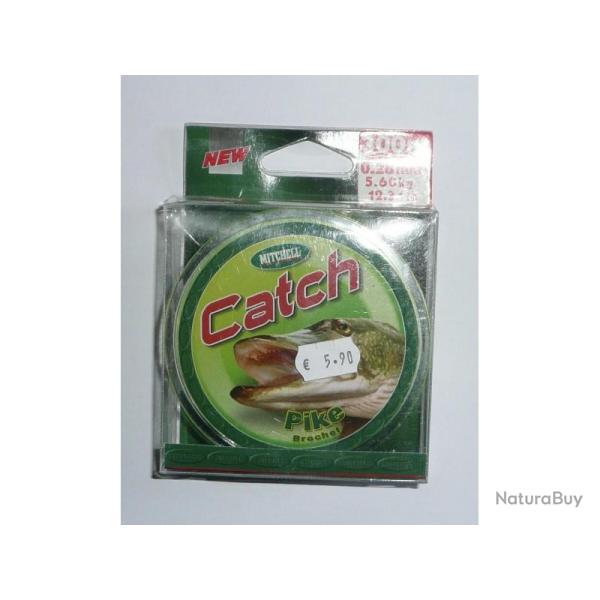 Bobine de nylon Mitchell Catch Brochet Fluo 0.28mm 5.600kg 300m
