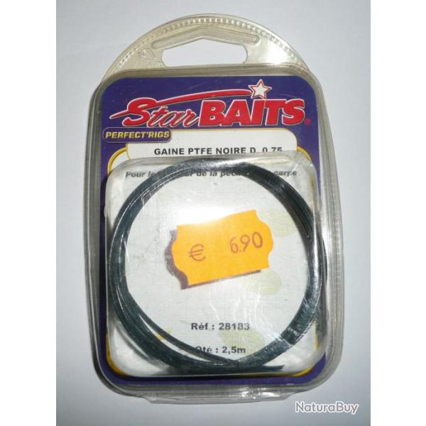 STARBAITS Gaine PFTE noire diam. 0,75 2,5m