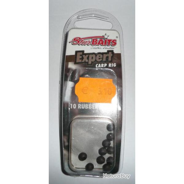 STARBAITS Rubber beads marron par 10