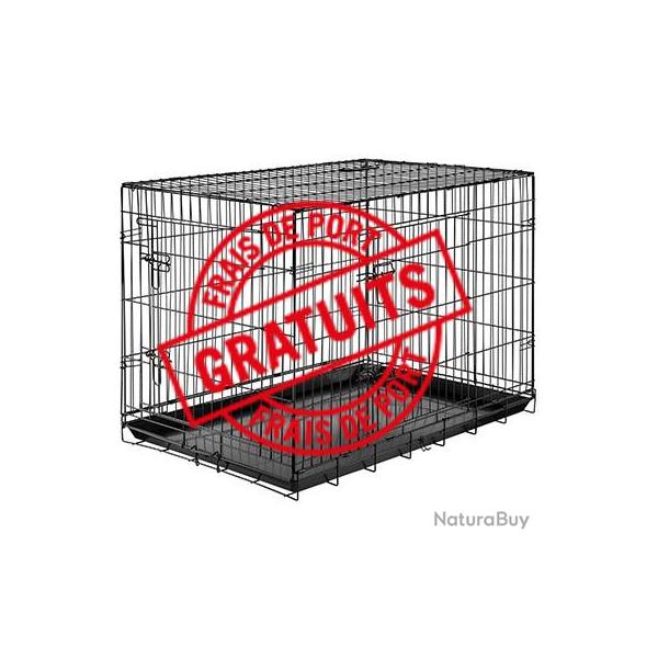 Cages pliantes de transport pour chien  - Noir