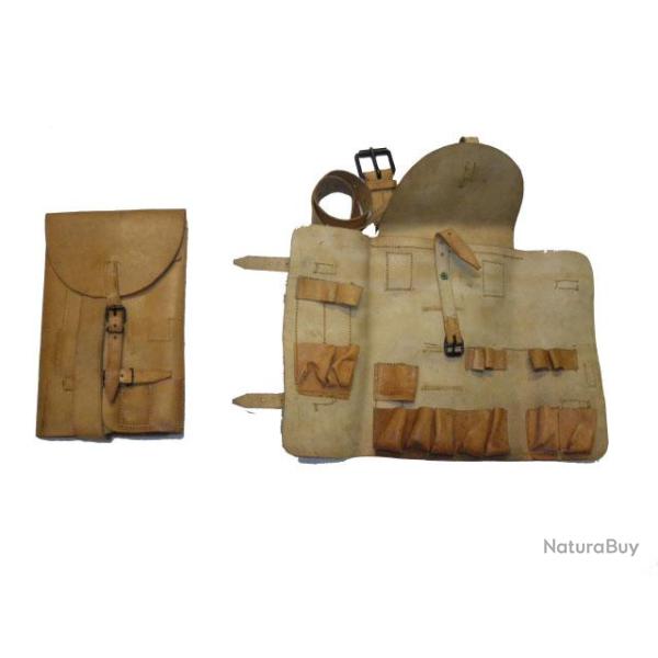 Porte fus�es cuir stock americain 66200 elne surplus militaria equipement soldat