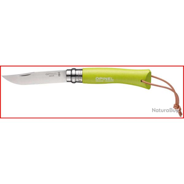 Couteau Opinel couleur numro 7 Vert pomme