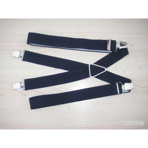 Bretelles � pinces r�glables coulissantes, Bleu marine