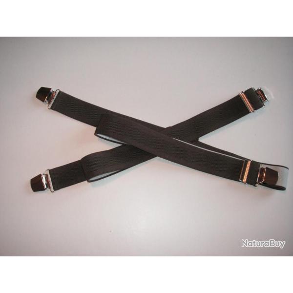 Bretelles  pinces rglables coulissantes, vert Bastogne