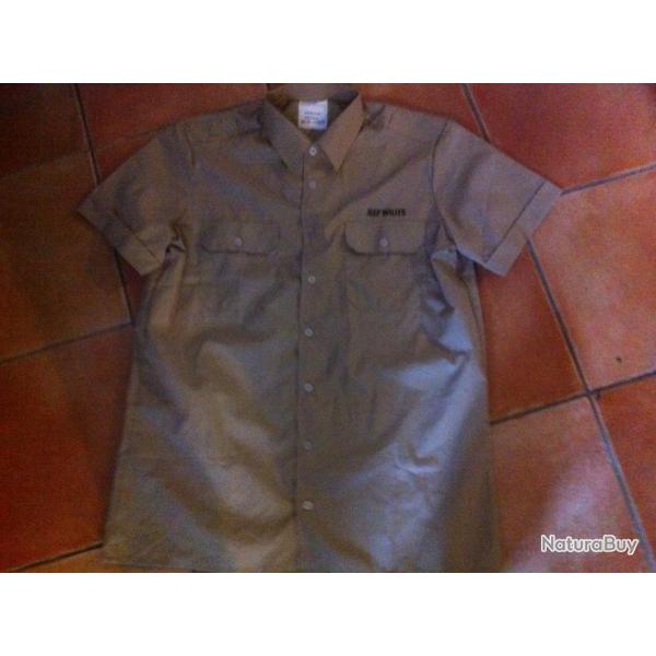 Chemisette kaki sable occasion Taille SMLXL JEEP WILLYS LOGO manche