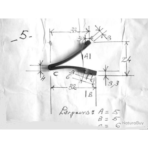 Ressort NEUF (n� 5 ) pour platine de fusil de chasse.
