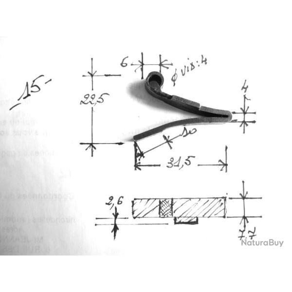 Ressort NEUF (n� 15) pour platine de fusil de chasse