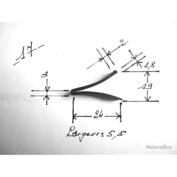 Ressort NEUF (n� 17)  pour platine de fusil de chasse.