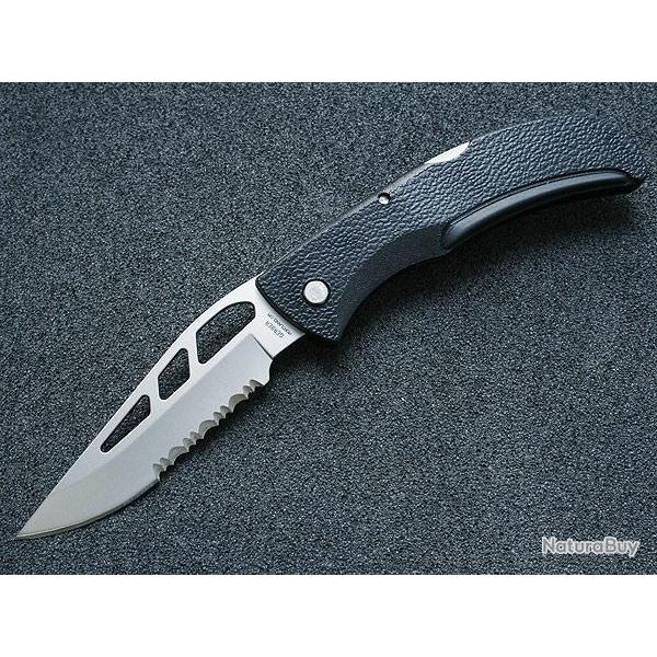 Couteau Gerber E-Z Out Serrated Lame Acier Carbone Manche Zytel Made In USA G6751