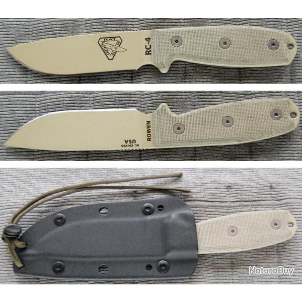 COUTEAU ESEE RC-4 Rat Cutlery COUTEAU DE COMBAT ESE Model 4 Made In USA RC4PDT