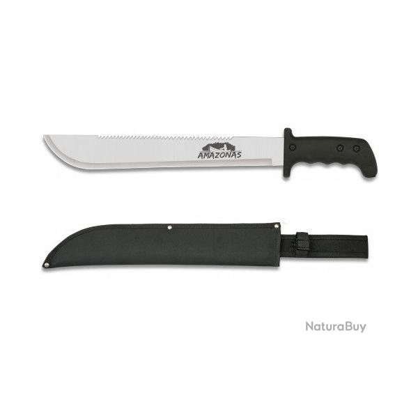 Machette Survie INOX avec Dents de scie ( AMAZONAS 59.5 cm)