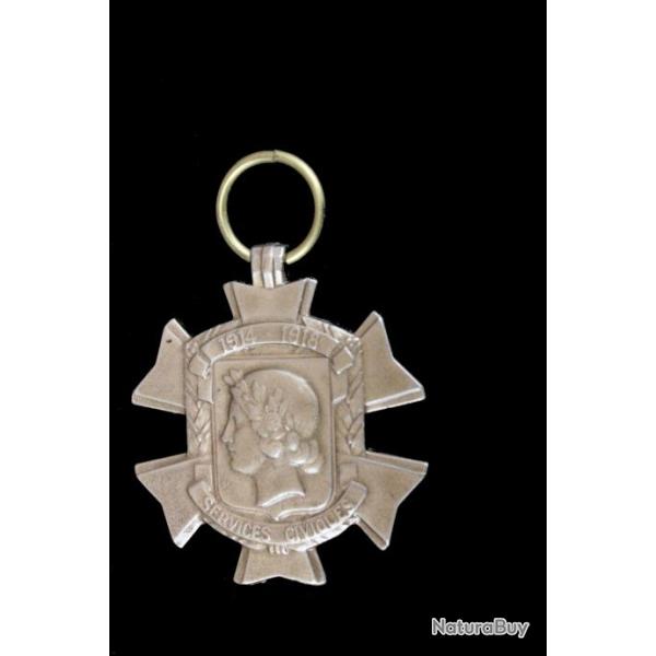 Mdaille services civiques 1914-1918 (reproduction)