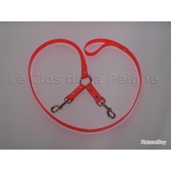 laisse synth�tique double TPU PVC pour chien